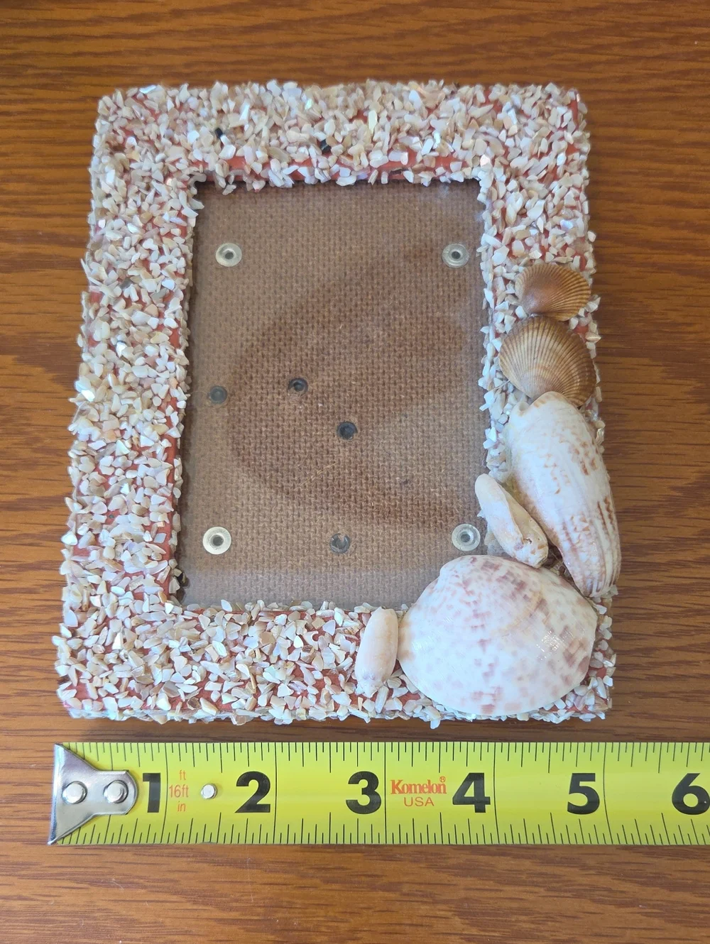 Seashell Photo Frame - Natural- Holds 3x5 Photo